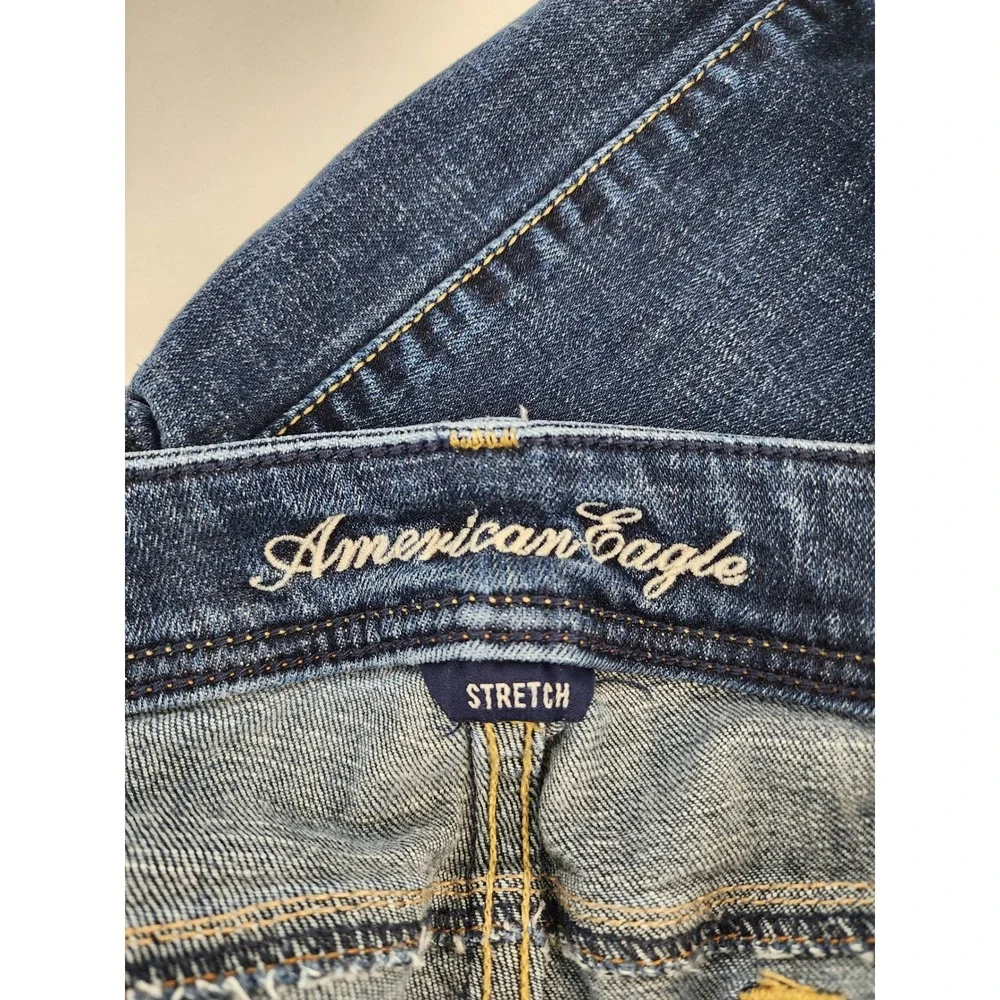 American Eagle Original Boot Stretch Blue Denim Jeans Size 6
